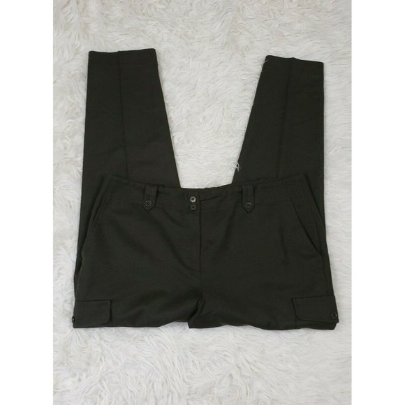 Talbots Pants - Talbots Signature Wool Pants Women 14 Wool Army Green Lined High Waist Stretch F